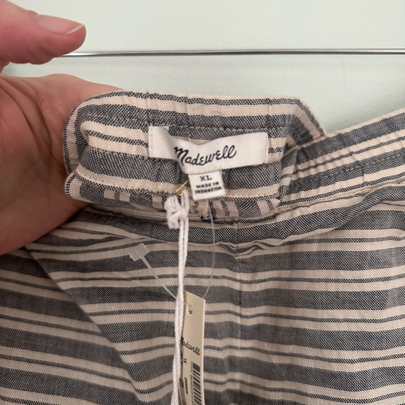 NWT Madewell striped pull on shorts - Picture 2 of 3